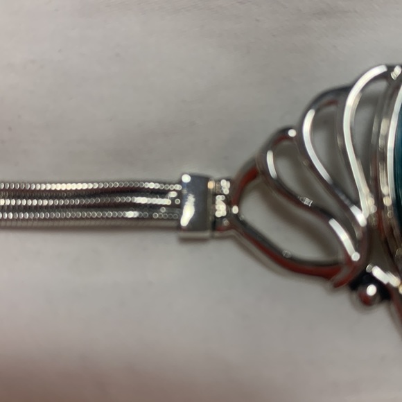 NWT JTV Blue Turquoise Sterling Silver Solitaire Bracelet - Picture 5 of 7